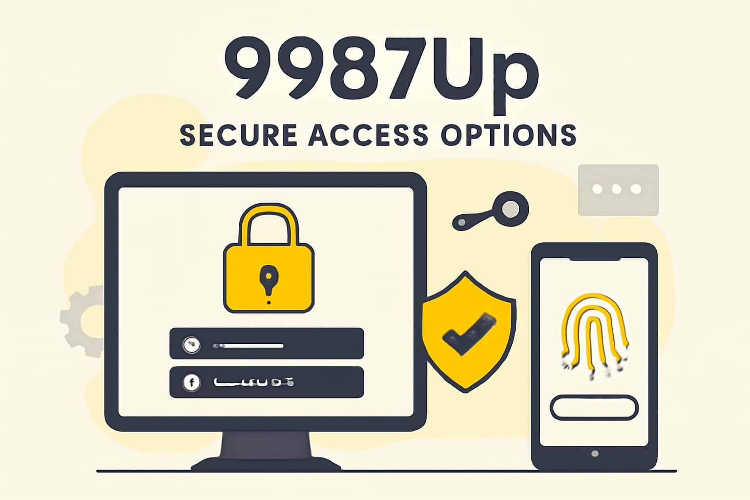 An informative scene depicting 9987Up Secure Access Options with clear textual representation.