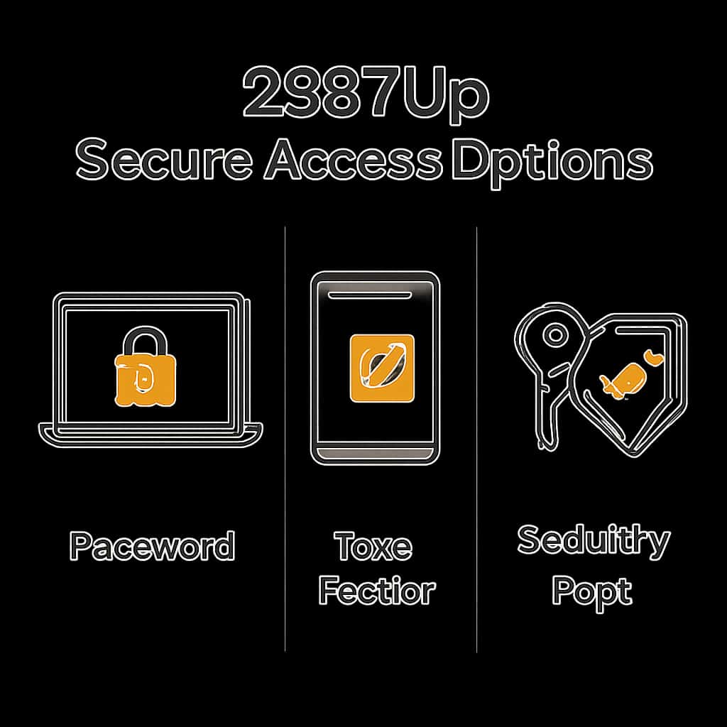 An educational diagram about 9987Up Secure Access Options.