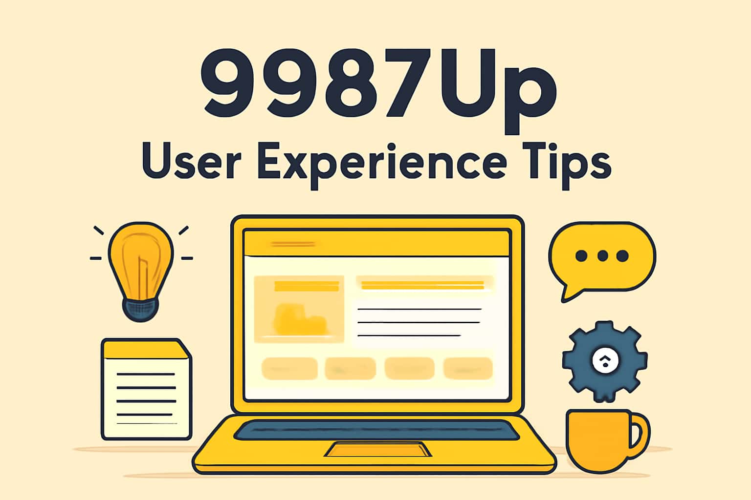 An informational scene highlighting tips for enhancing user experience with the 9987Up platform.