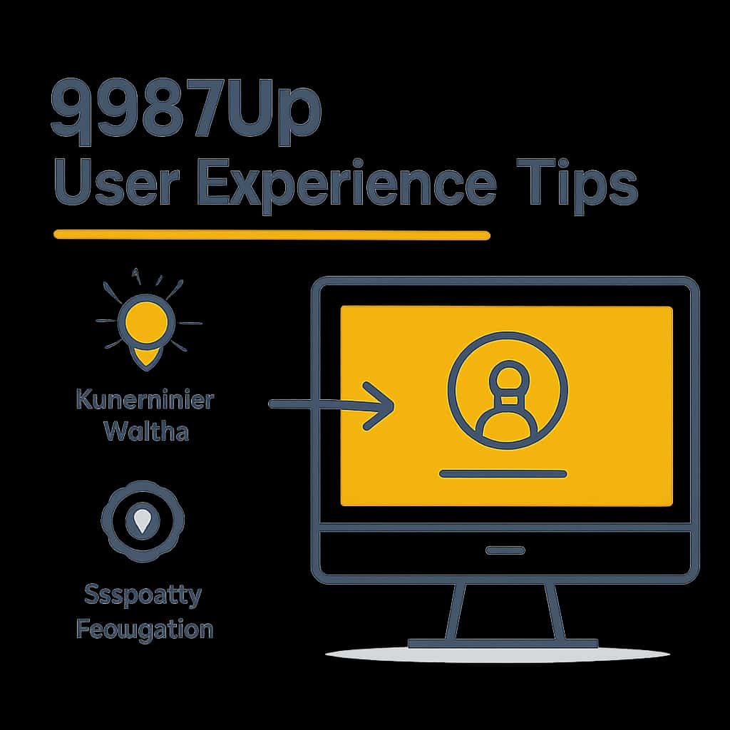 An educational diagram illustrating key tips for user experience with 9987Up.