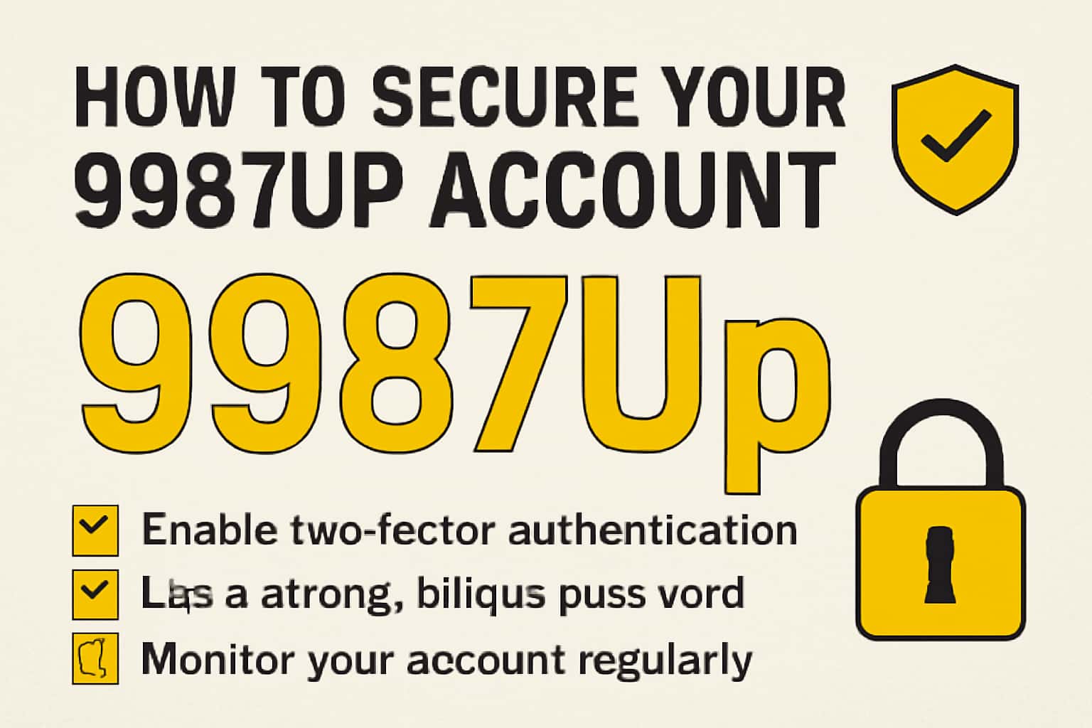 An informational graphic on securing your 9987Up account.