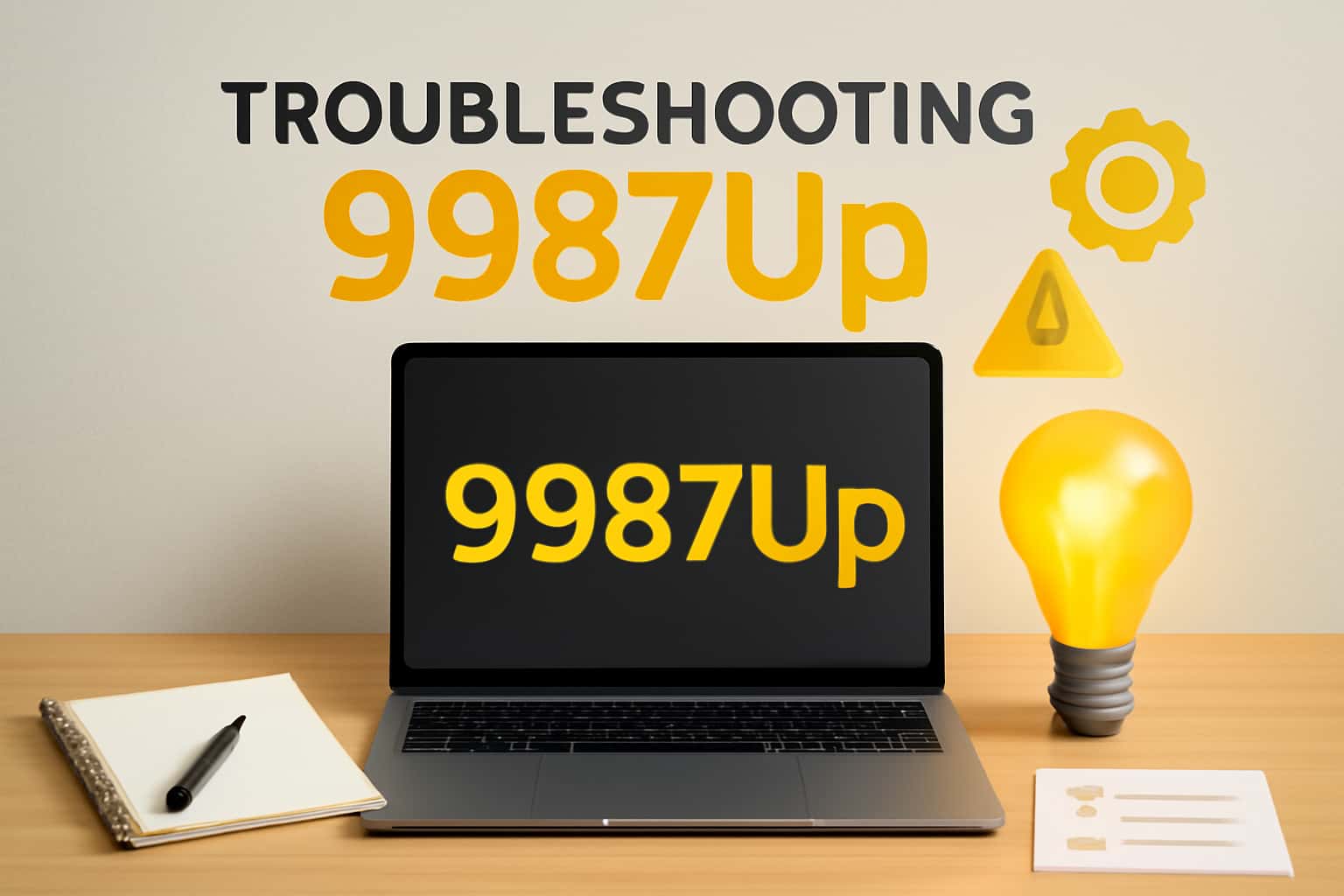 An informative visual representation about troubleshooting 9987Up issues.