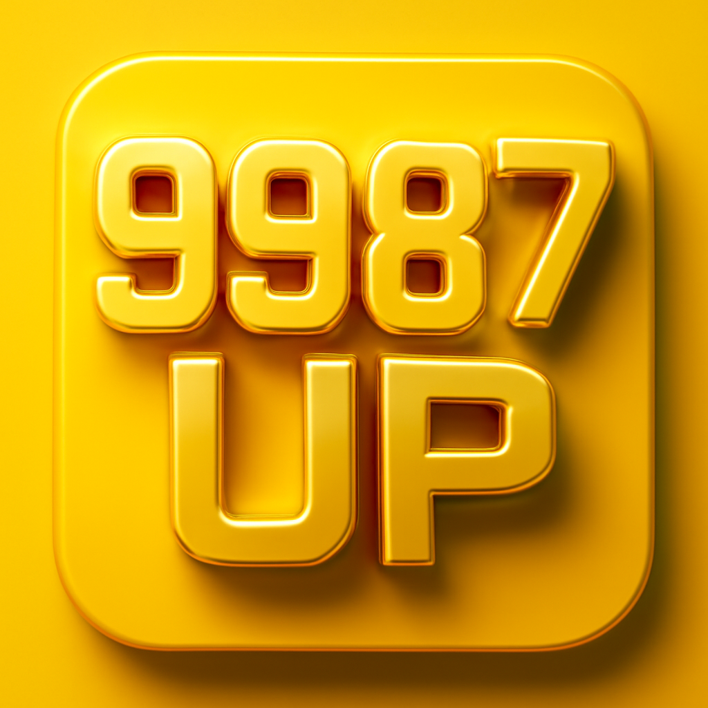 A sleek badge illustrating the 9987Up FAQ features.
